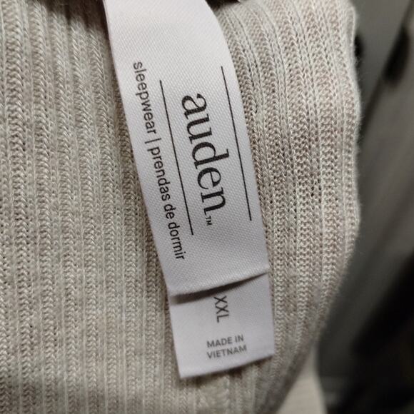 Auden Sleepwear NWT Women's Size XXL Cream Cozy Ribbed Jogger Lounge Pants - Picture 4 of 7